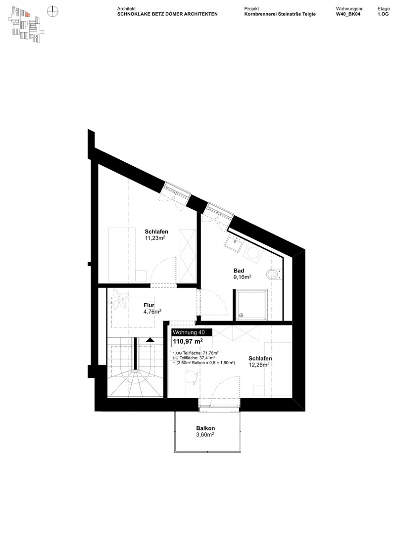 Grundriss Wohnung 40