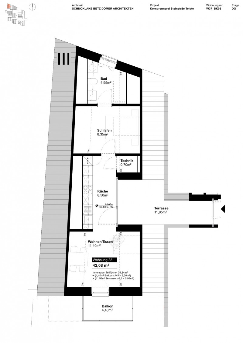 Grundriss Wohnung 38